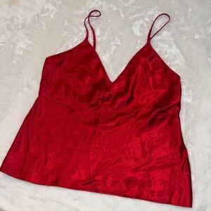 Linea Donatella Red Satin Camisole